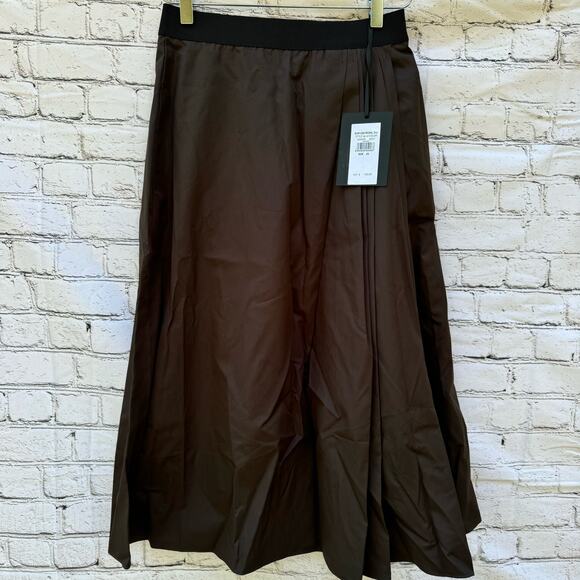 Les Copains Skirt Brown Midi NWT Italian Size 42 Fall Classic Luxury Italy - Picture 1 of 10